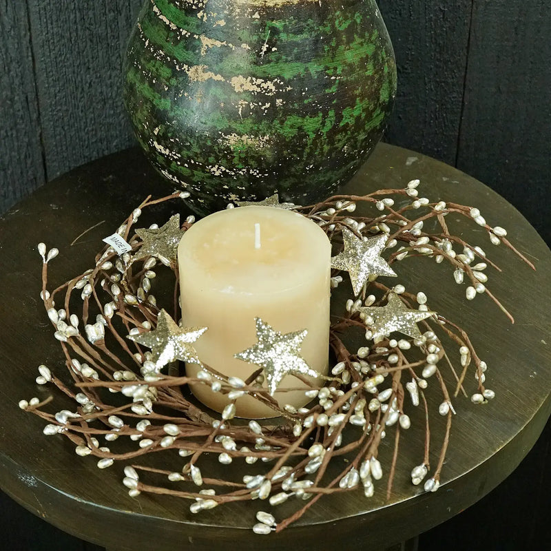 3.5" Champagne Star and Pip Wreath