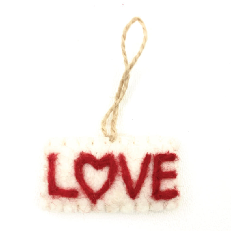 Valentines Word Ornaments