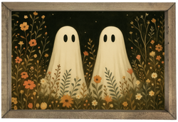 Ghost Pair with Autumn Flowers