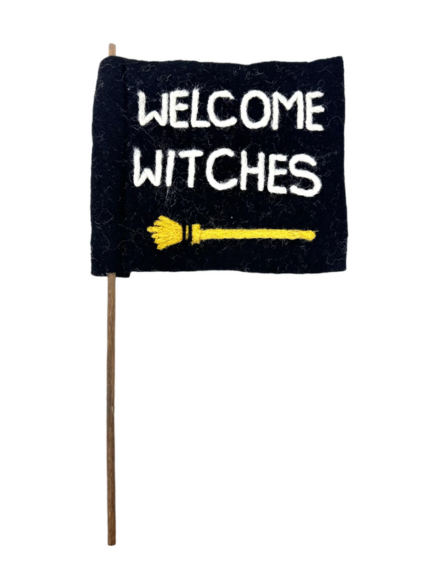 Welcome Witches Felt Flag