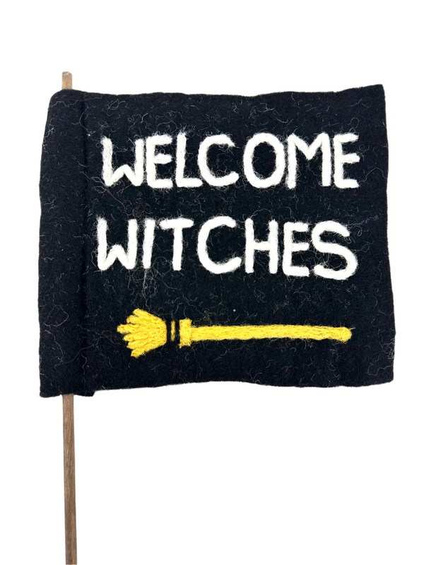 Welcome Witches Felt Flag