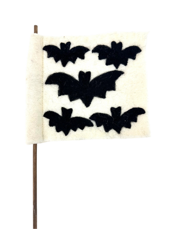 Flying Bats Felt Flag