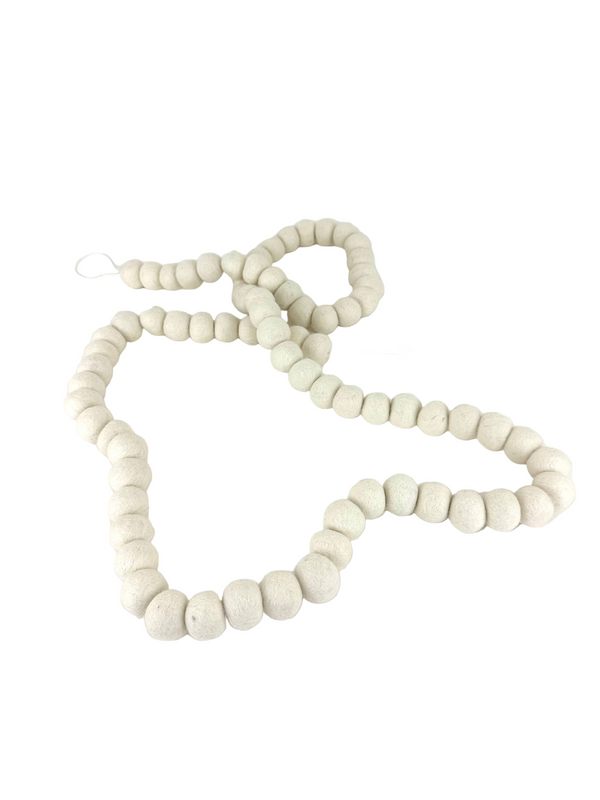 Felt Off White Ball Garland