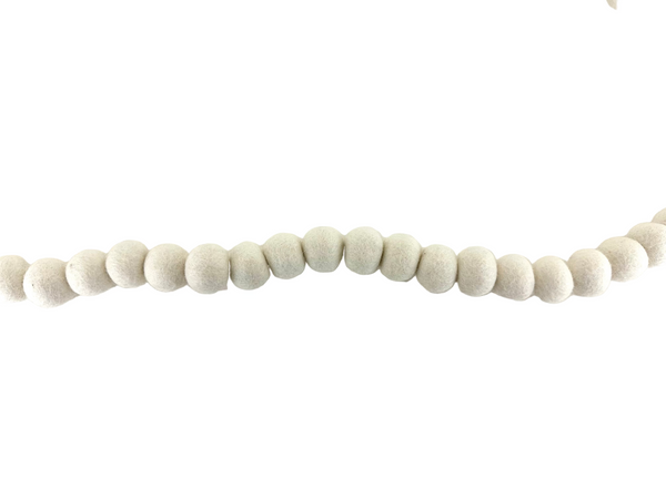 Felt Off White Ball Garland