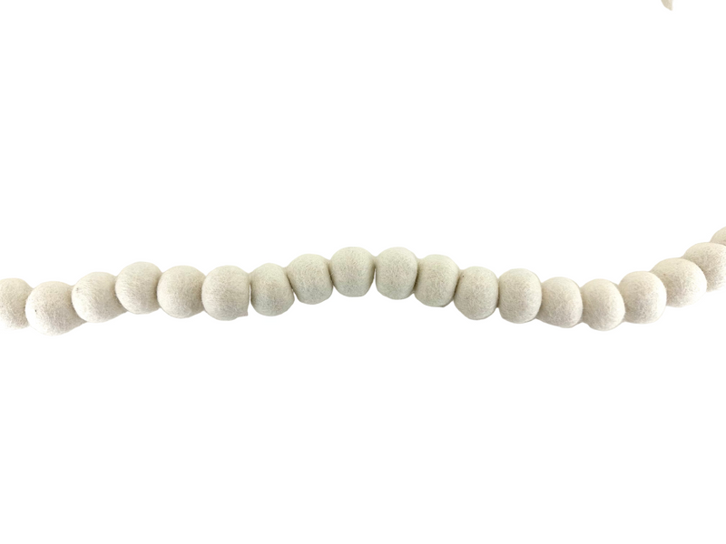 Felt Off White Ball Garland