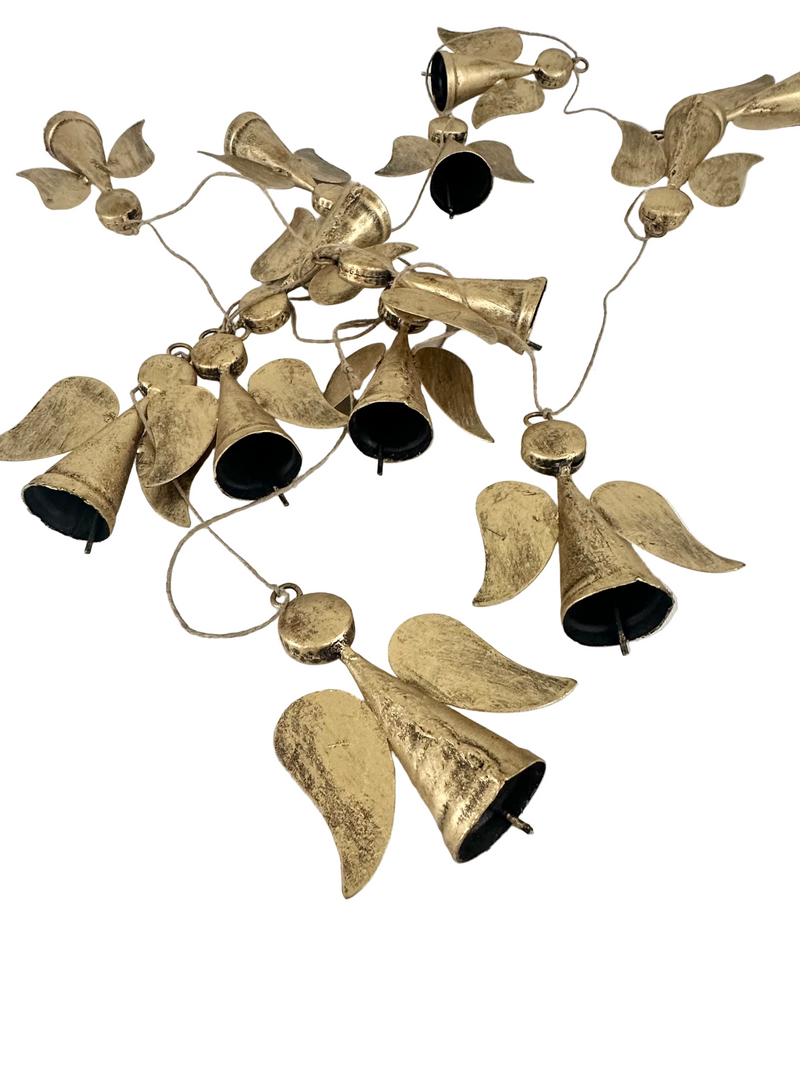 Gold Metal Angel Bell Garland