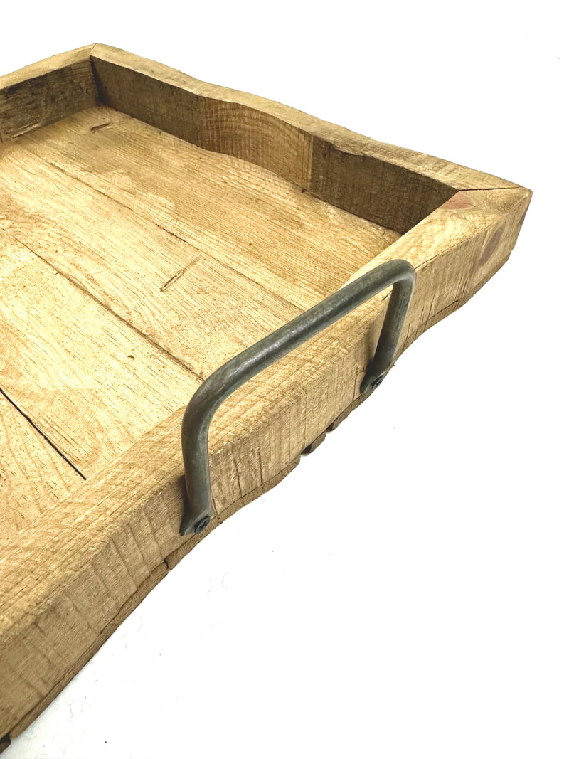 Scalloped Square Wood Tray