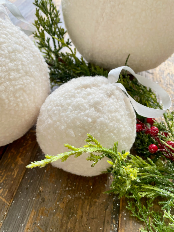 Sherpa Cream Ornament