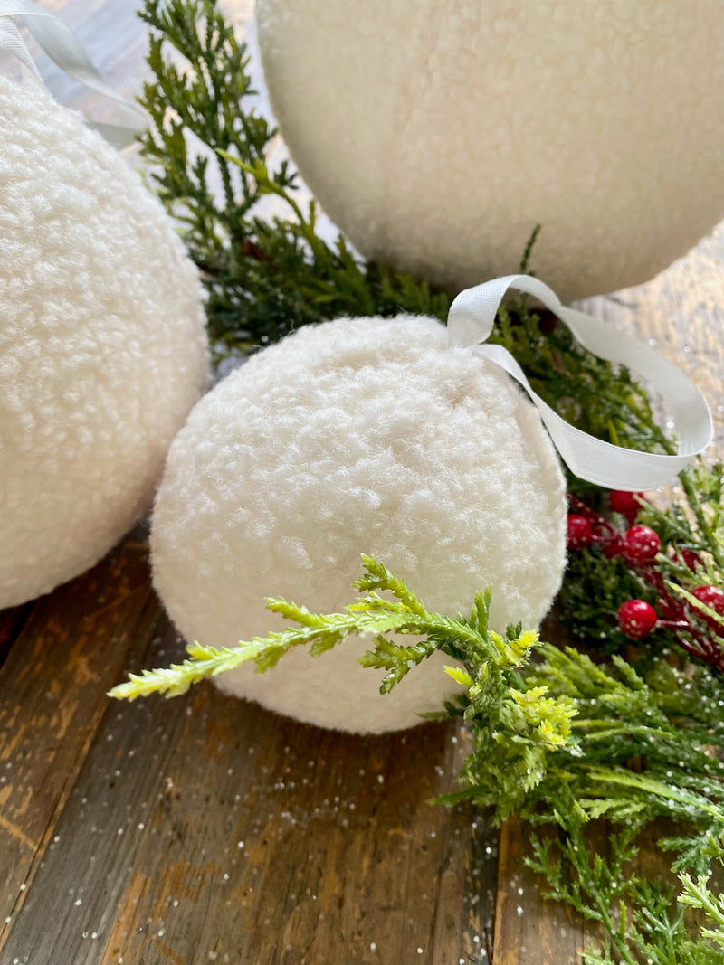 Sherpa Cream Ornament