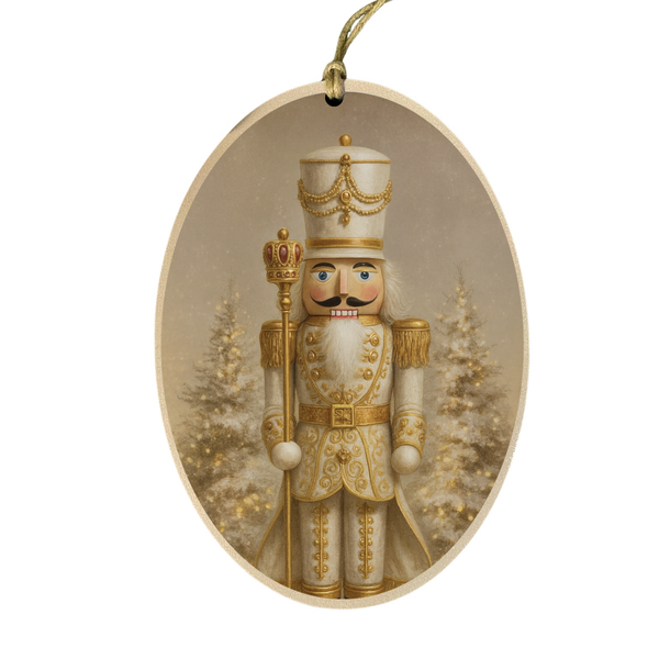 Nutcracker in Snowy Woods Ornament