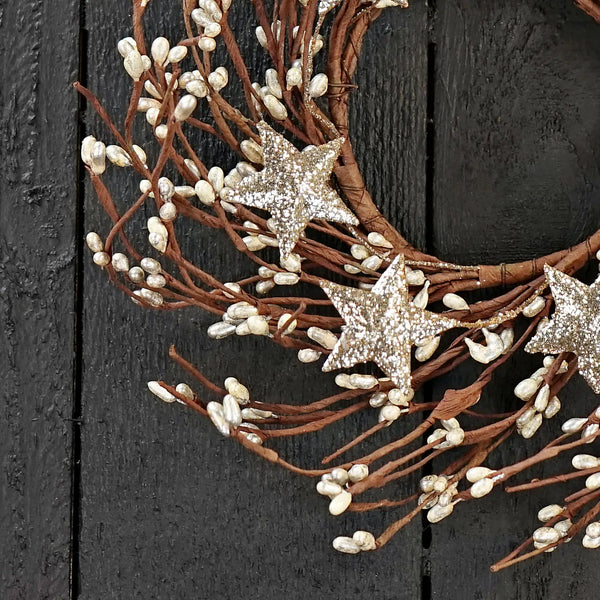 3.5" Champagne Star and Pip Wreath