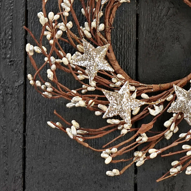 3.5" Champagne Star and Pip Wreath