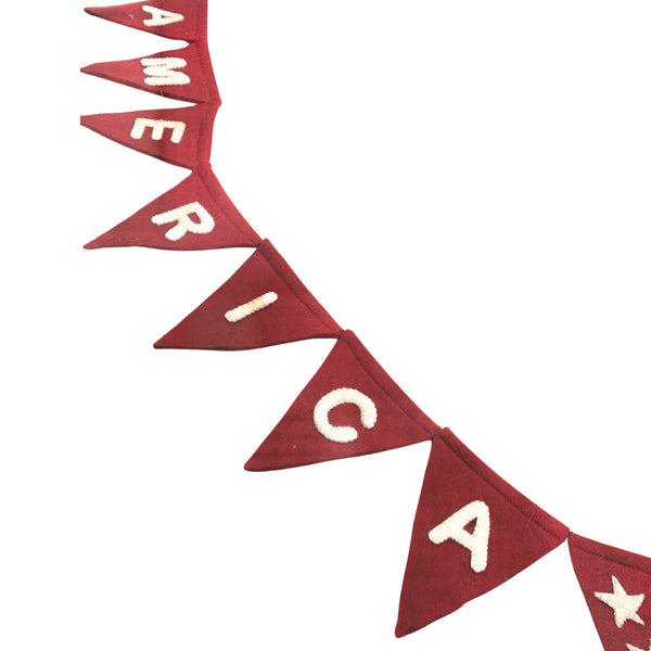 America Felt Pennant Garland