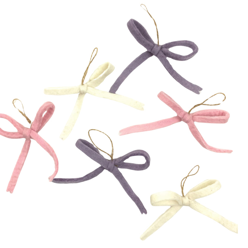 Felt Bow Ornaments