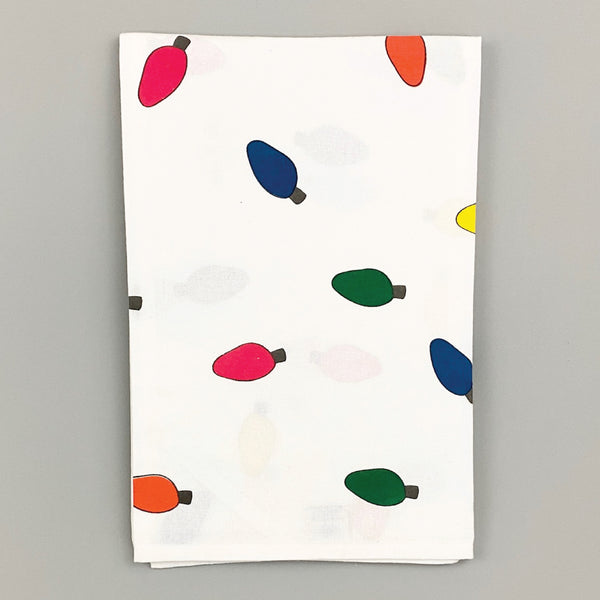 *CLOSEOUT* Christmas Lights <br>Dish Towel