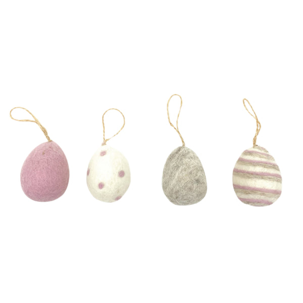 Patterned Felt Egg Ornaments
