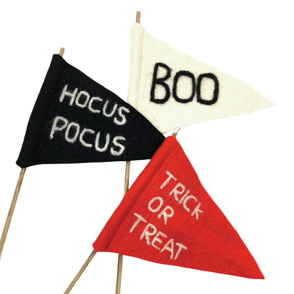 Trick or Treat Felt Flag