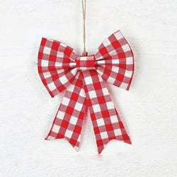 Gingham Bow Ornament