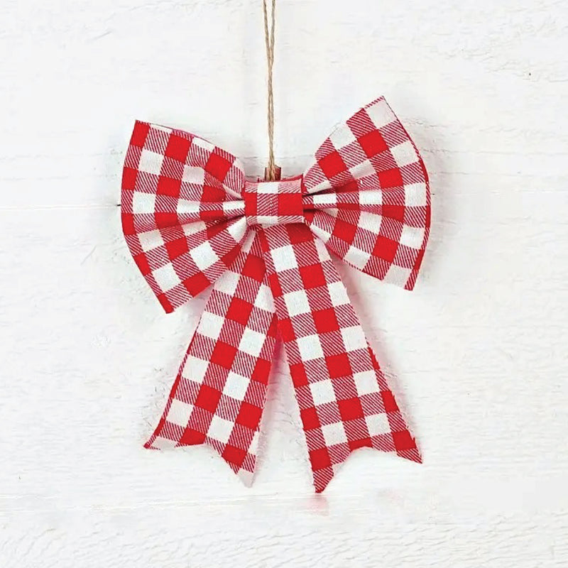 Gingham Bow Ornament