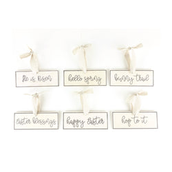*CLOSEOUT* Easter Sign Ornaments
