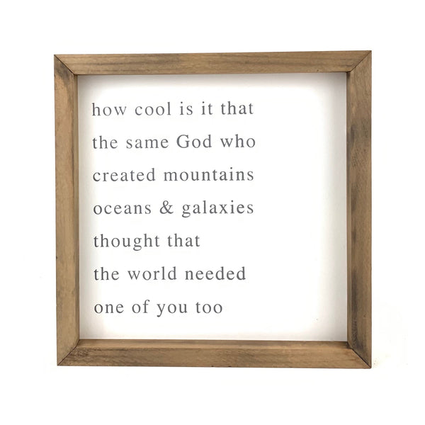 *CLOSEOUT* How Cool Is It Square <br>Framed Saying