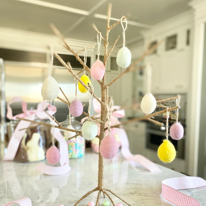 Jute Tree with Seasonal Ornaments