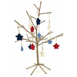 Jute Tree with Seasonal Ornaments