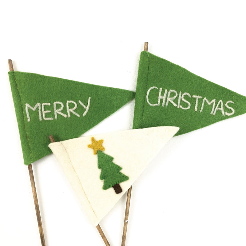 Christmas Tree Felt Flag