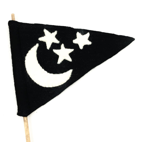 Moon & Stars Felt Flag