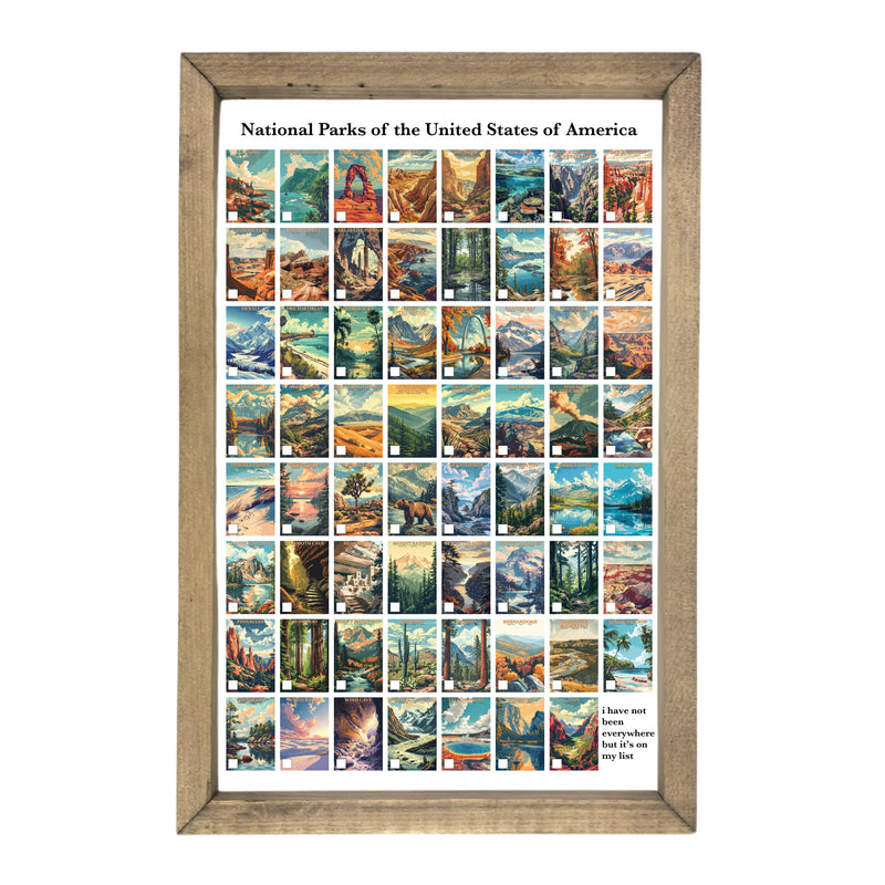 National Park Posters Pinboard