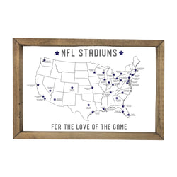 NFL Stadium Map Pinboard