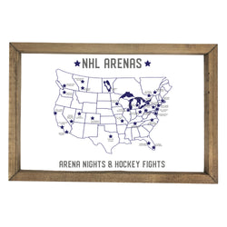 NHL Arena Map Pinboard