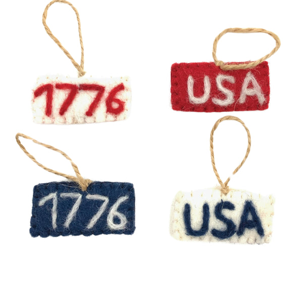 USA Felt Ornaments
