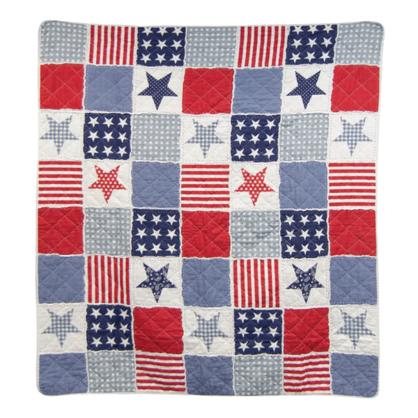 Stars & Stripes Quilted Throw