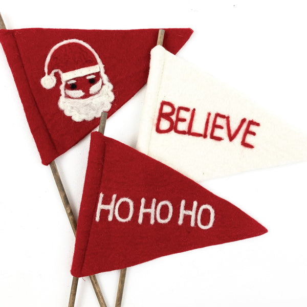 Santa Felt Flag