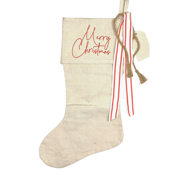 *SALE!* Merry Christmas Script A <br>Holiday Stocking