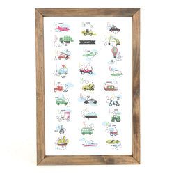 *SALE!* Transportation Alphabet <br>Framed Art