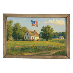 White House with Flag <br>Framed Art