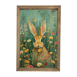 *SALE!* Bunny in Wildflowers <br>Framed Art