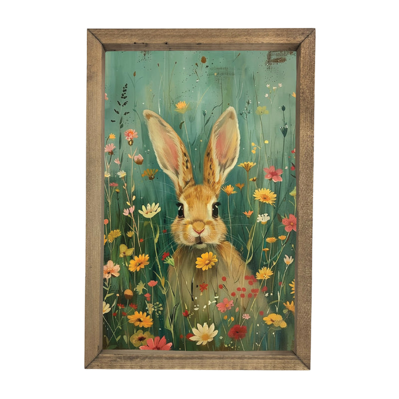 *SALE!* Bunny in Wildflowers <br>Framed Art