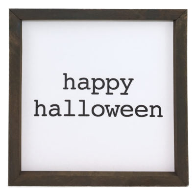 Happy Halloween Block Framed Saying