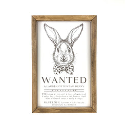 Wanted Bunny <br>Framed Saying