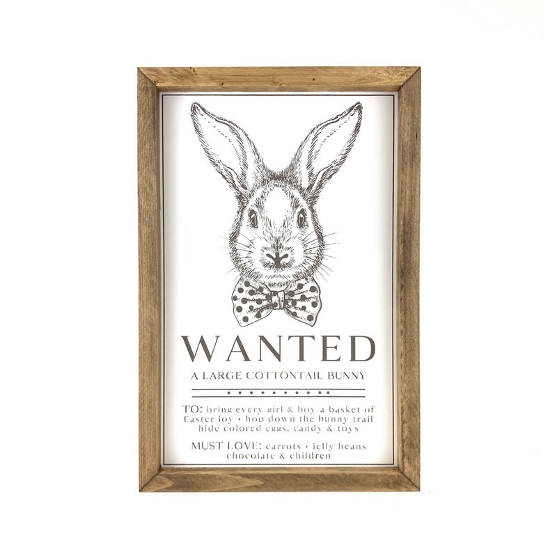 Wanted Bunny <br>Framed Saying