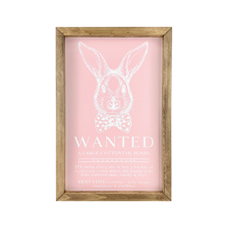 Wanted Bunny <br>Framed Saying