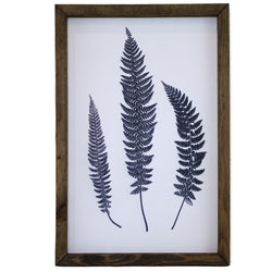 Blue Three Leaves <br>Framed Art