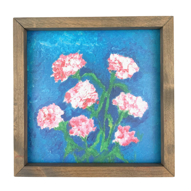 Pink Carnations <br>Framed Art
