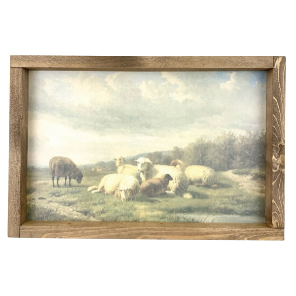Landscape with Sheep <br>Framed Art
