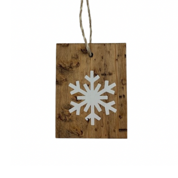 *CLOSEOUT* Snowflake 2 Block Ornament