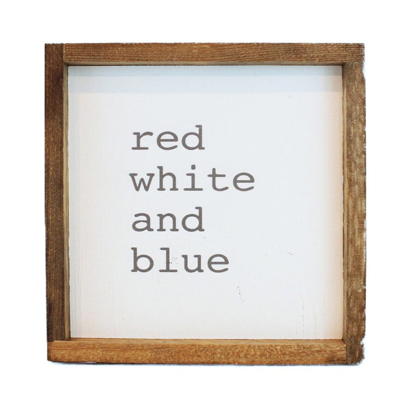 Red White & Blue Framed Art