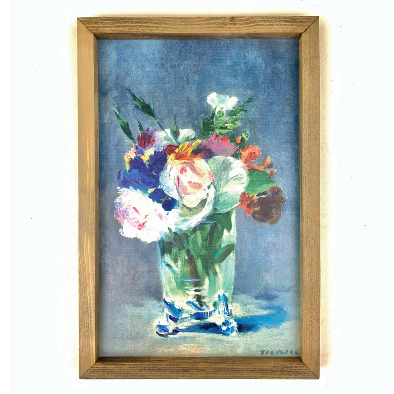 Flowers in a Crystal Vase <br>Framed Art
